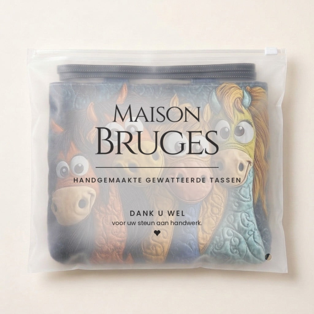 Weidepony Handgemaakte Tas in de verpakking van Maison Bruges