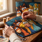Weidepony Handgemaakte Tas – wordt met de hand gequilt aan de ateliertafel