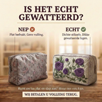 Gewatteerde make-uptas Bloei bij Maanlicht: echt gewatteerd tegenover plat bedrukt