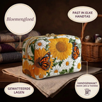 Gewatteerde make-uptas Bloemengloed in detail: past in elke handtas, gewatteerd