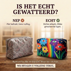 Gewatteerde make-uptas Boho-paddenstoel: echt gewatteerd tegenover plat bedrukt