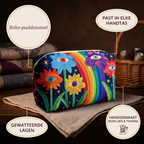 Gewatteerde make-uptas Boho-paddenstoel in detail: past in elke handtas, gewatteerd