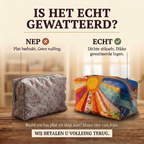 Gewatteerde make-uptas Boho-zonnestralen: echt gewatteerd tegenover plat bedrukt