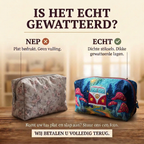 Gewatteerde make-uptas Busje bij Maanlicht: echt gewatteerd tegenover plat bedrukt
