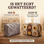 Gewatteerde make-uptas Dagelijkse Zonneschijn: echt gewatteerd tegenover plat bedrukt