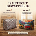 Gewatteerde make-uptas Droomrit door de Natuur: echt gewatteerd tegenover plat bedrukt