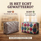 Gewatteerde make-uptas Feestelijke Wachter: echt gewatteerd tegenover plat bedrukt
