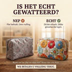 Gewatteerde make-uptas Glanzende Bloemblaadjes: echt gewatteerd tegenover plat bedrukt