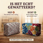 Gewatteerde make-uptas Gloed van Harmonie: echt gewatteerd tegenover plat bedrukt