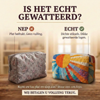 Gewatteerde make-uptas Goed Gevoel: echt gewatteerd tegenover plat bedrukt