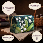Trousse de maquillage matelassée Lys Gracieux en détail : tient dans tous les sacs, matelassée