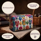 Gewatteerde make-uptas Kerstwachter in detail: past in elke handtas, gewatteerd