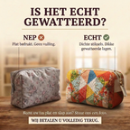 Gewatteerde make-uptas Kleurenritme: echt gewatteerd tegenover plat bedrukt