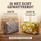 Gewatteerde make-uptas Madeliefjesdroom: echt gewatteerd tegenover plat bedrukt