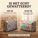 Gewatteerde make-uptas Pure Weide: echt gewatteerd tegenover plat bedrukt