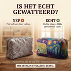 Gewatteerde make-uptas Sterrenrit: echt gewatteerd tegenover plat bedrukt