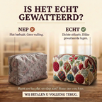 Gewatteerde make-uptas Vrolijke Kerstbal: echt gewatteerd tegenover plat bedrukt