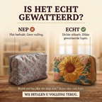 Gewatteerde make-uptas Zacht Zonlicht: echt gewatteerd tegenover plat bedrukt