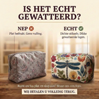 Gewatteerde make-uptas Zoemend Vriendje: echt gewatteerd tegenover plat bedrukt