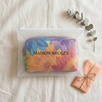 Trousse de maquillage matelassée Floraison d'Été emballée dans une pochette Maison Bruges