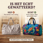 Gewatteerde reistas Rifverkenner: echt gewatteerd tegenover plat bedrukt