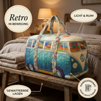 Gewatteerde reistas Retro in Beweging in detail: licht, ruim en gewatteerd