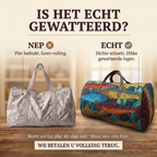 Gewatteerde reistas Rivierloop: echt gewatteerd tegenover plat bedrukt