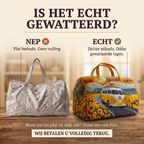 Gewatteerde reistas Klassieker langs de Weg: echt gewatteerd tegenover plat bedrukt