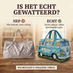 Gewatteerde reistas Ritme langs de Weg: echt gewatteerd tegenover plat bedrukt