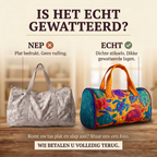 Gewatteerde reistas Schildpaddenfeest: echt gewatteerd tegenover plat bedrukt