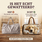 Gewatteerde reistas Warme Glimlach: echt gewatteerd tegenover plat bedrukt