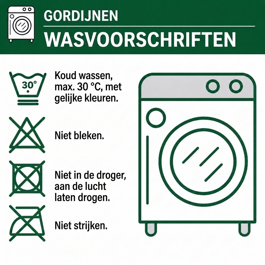 Curtain washing instructions