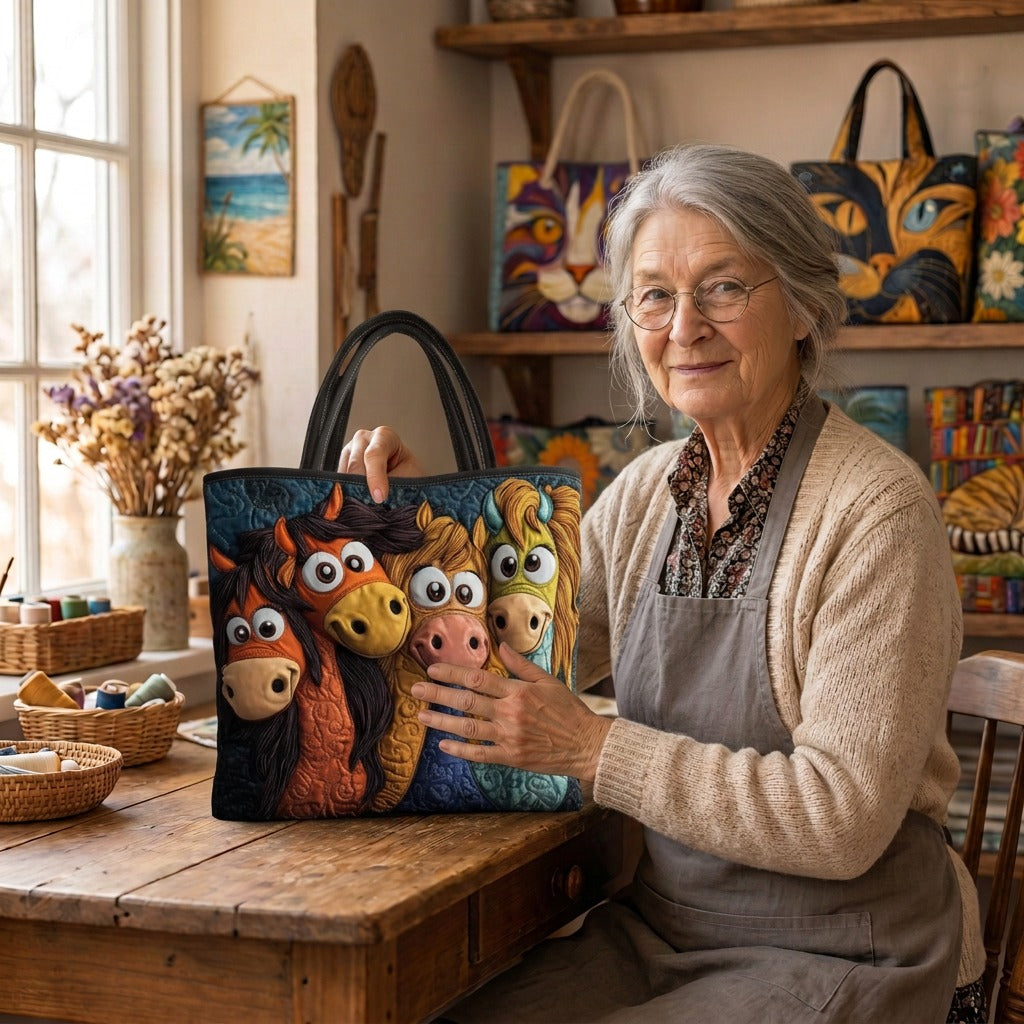 Lien met de Weidedans Ambachtelijke Draagtas in haar atelier