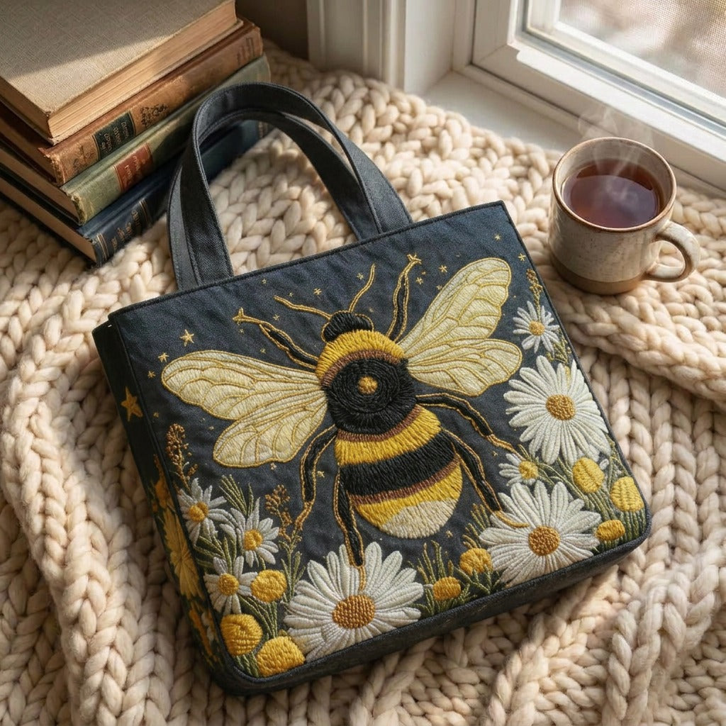Étoile du Jardin Sac Fait Main – sac sur un plaid tricoté avec un café près de la fenêtre