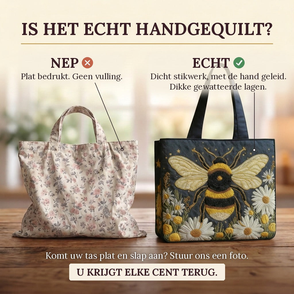 Étoile du Jardin Sac Fait Main : vrai matelassage ou impression plate