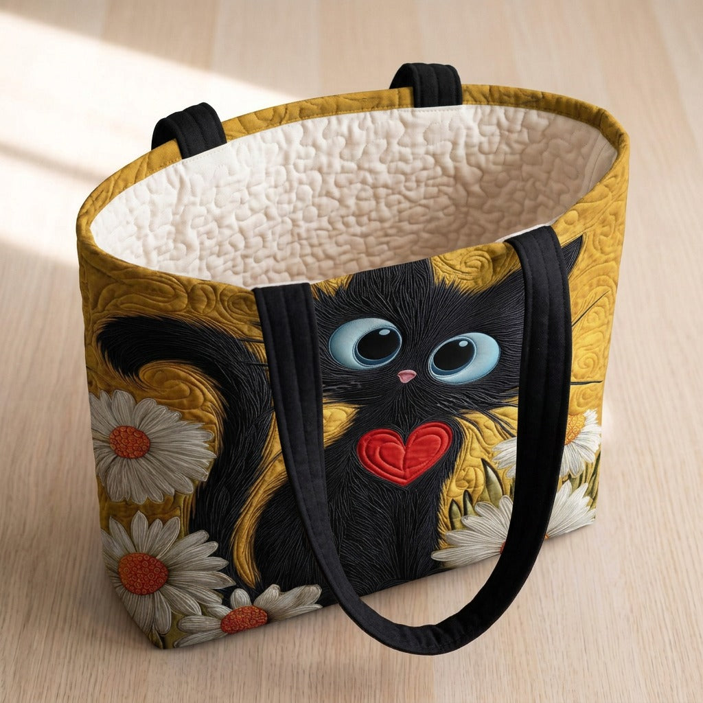 Marguerite & Ombre Sac Fait Main – sac ouvert avec doublure matelassée