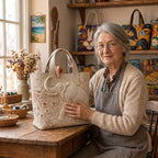 Lien dans son atelier avec le Doux Géant Sac Fait Main