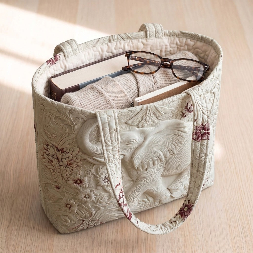 Doux Géant Sac Fait Main – sac rempli d’un livre, d’un gilet et de lunettes