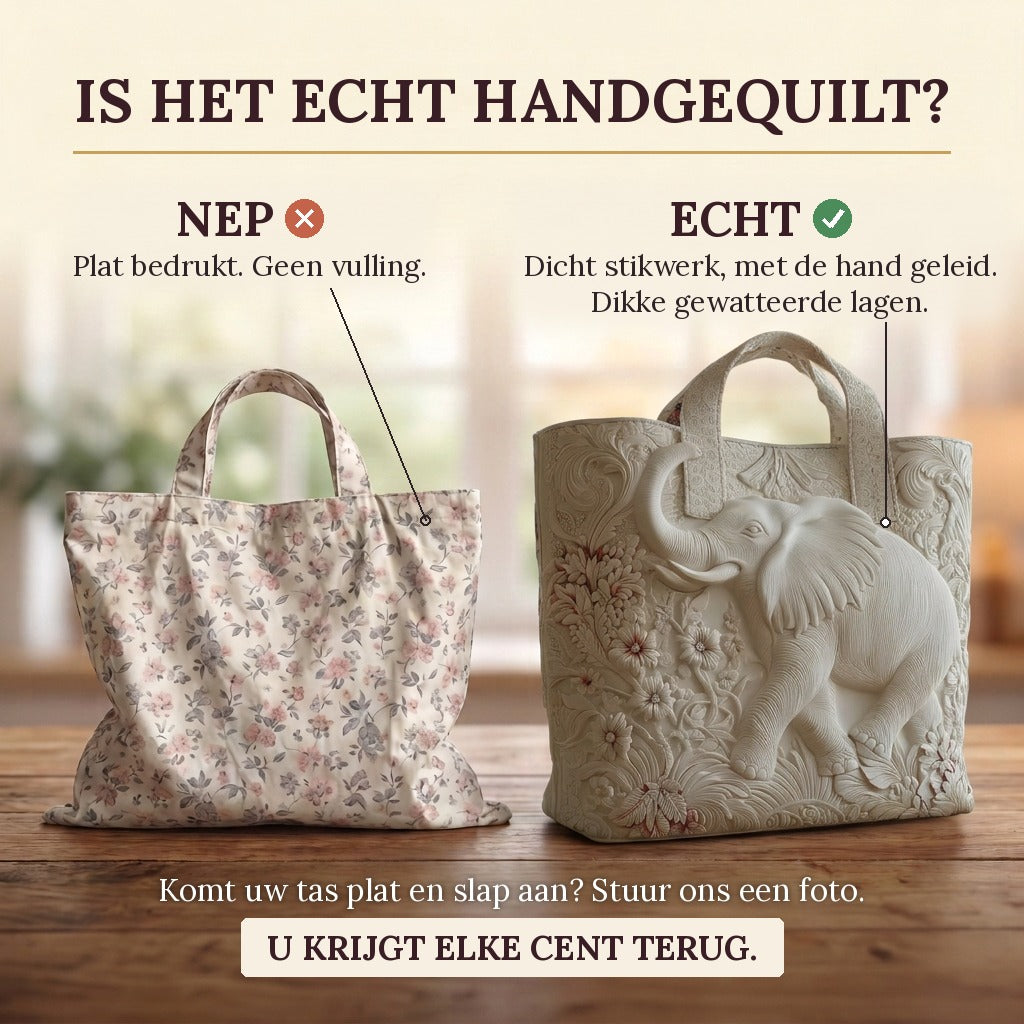 Doux Géant Sac Fait Main : vrai matelassage ou impression plate