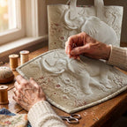 Doux Géant Sac Fait Main – matelassé à la main sur la table de l’atelier