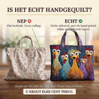 Poules du Village Sac Fait Main : vrai matelassage ou impression plate
