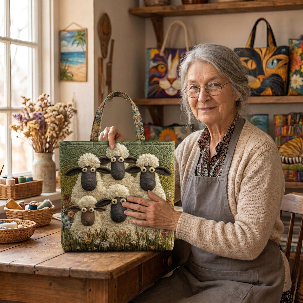Lien dans son atelier avec le Troupeau des Prés Sac Fait Main