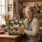 Lien dans son atelier avec le Troupeau des Prés Sac Fait Main