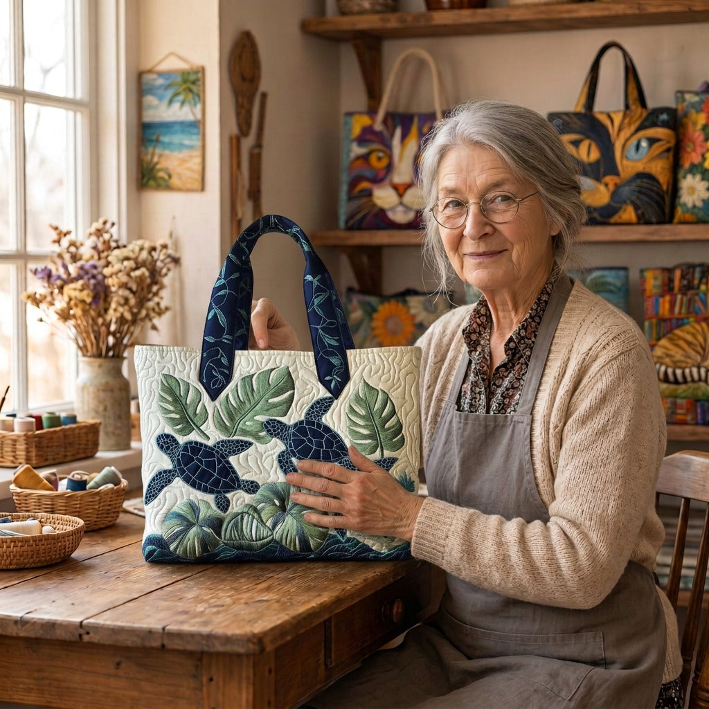 Lien dans son atelier avec le Grâce des Mers Sac Fait Main