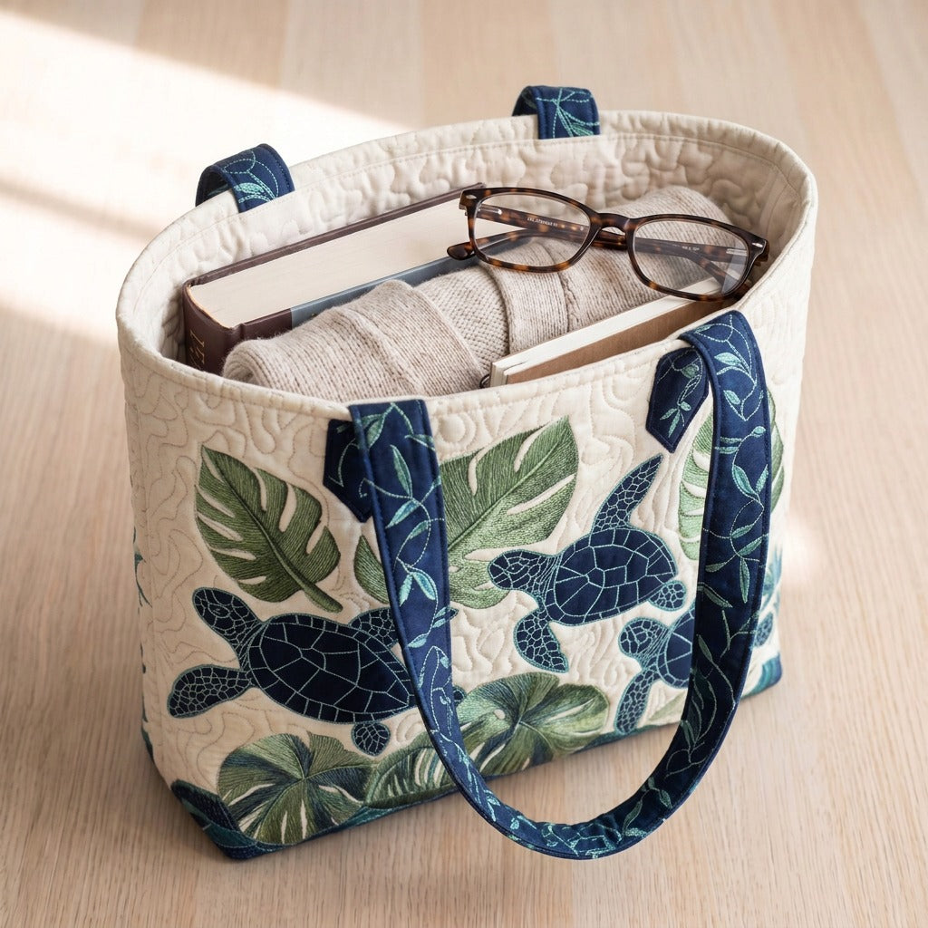 Grâce des Mers Sac Fait Main – sac rempli d’un livre, d’un gilet et de lunettes