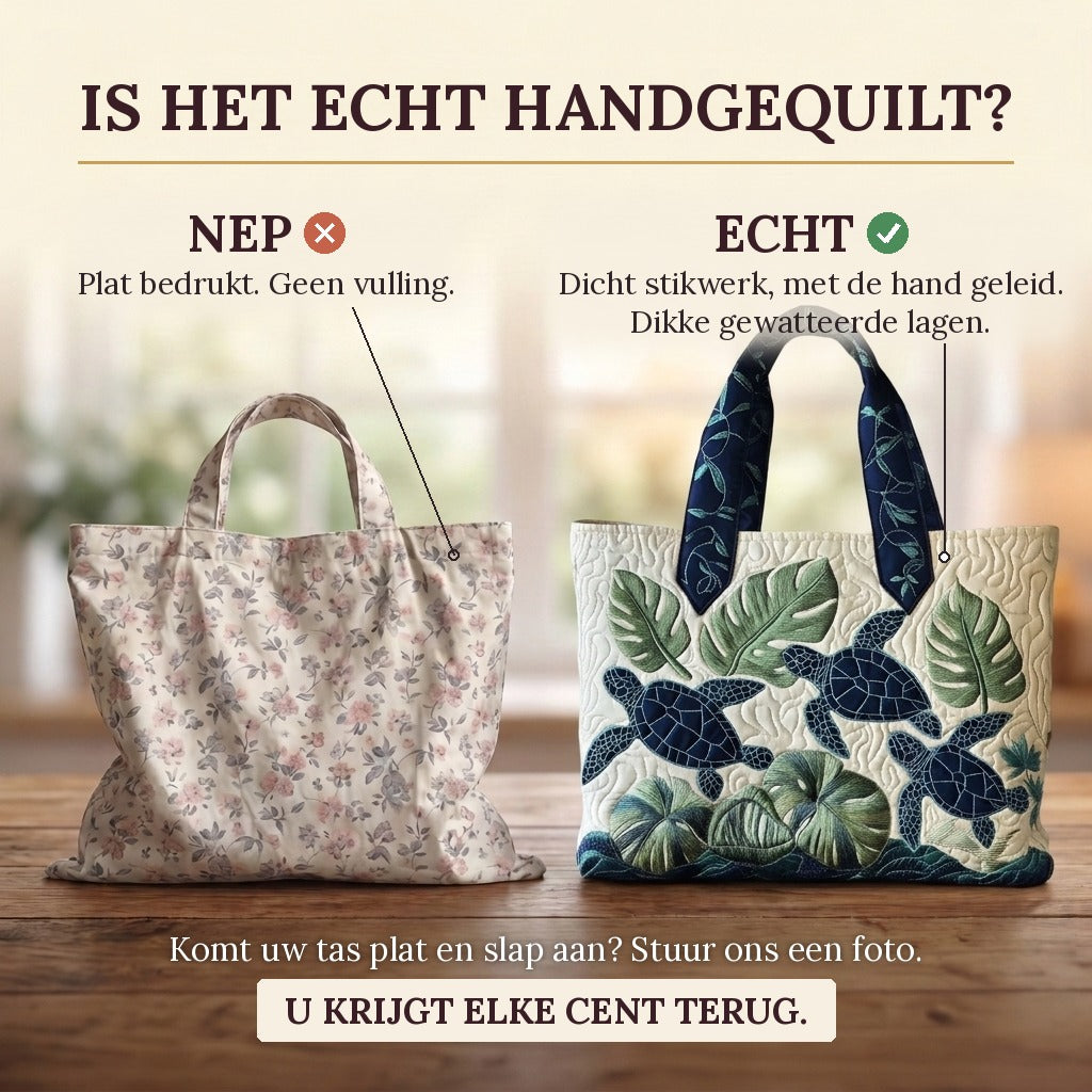 Grâce des Mers Sac Fait Main : vrai matelassage ou impression plate