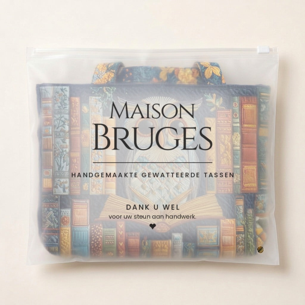 Sagesse & Encre Sac Fait Main dans sa pochette Maison Bruges
