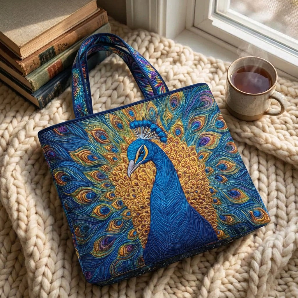 Plume Royale Sac Fait Main – sac sur un plaid tricoté avec un café près de la fenêtre