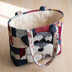 Noble Schnauzer Sac Fait Main – sac ouvert avec doublure matelassée
