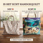 Lagoendroom Handgemaakte Tas: echt gewatteerd tegenover plat bedrukt